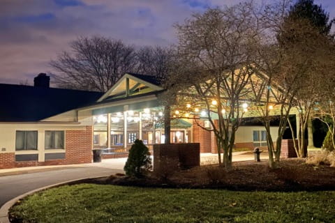 Mirmont Treatment Center building at night