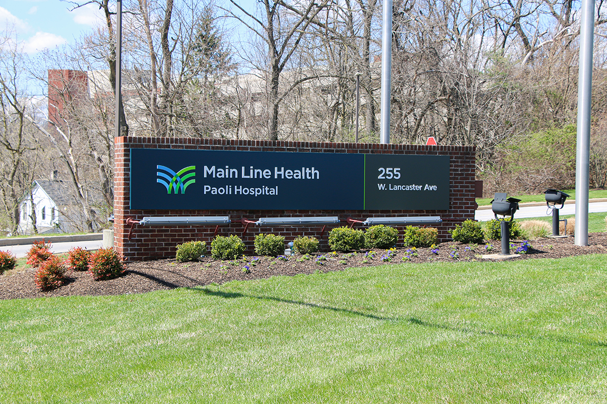 Paoli Hospital sign
