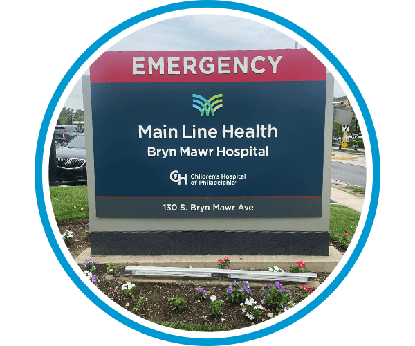 Bryn Mawr Hospital sign
