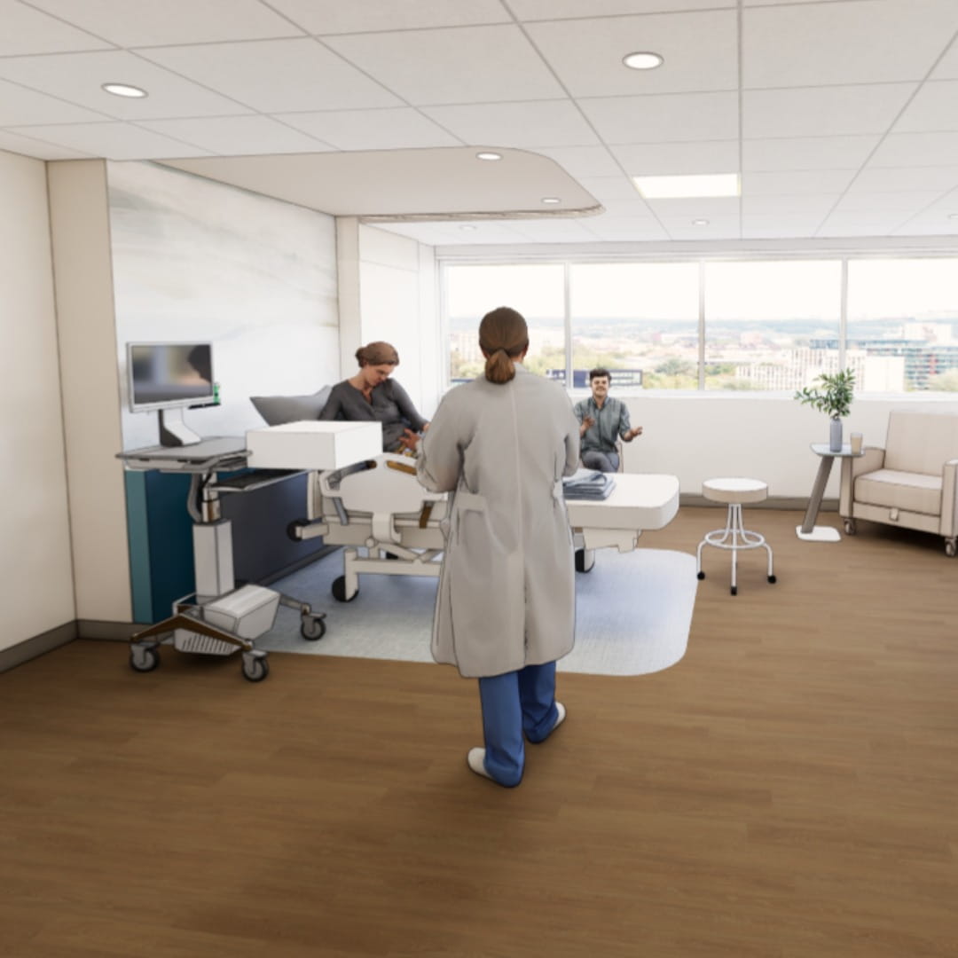 Labor and delivery patient room