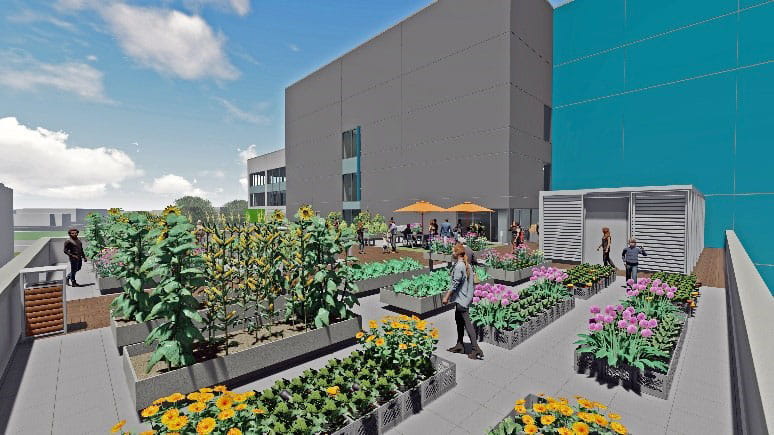 Rooftop farm at Main Line Health King of Prussia